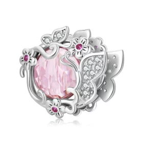 Pandora Style Butterflies Flying Charm - BSC552 Pandora Style Butterflies Flying Charm - BSC552