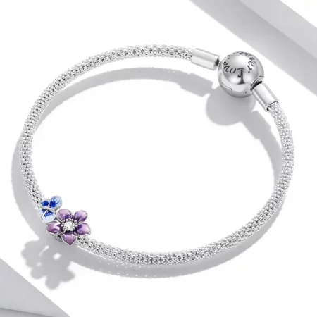 Pandora Style Butterfly Flower Charm - SCC2094