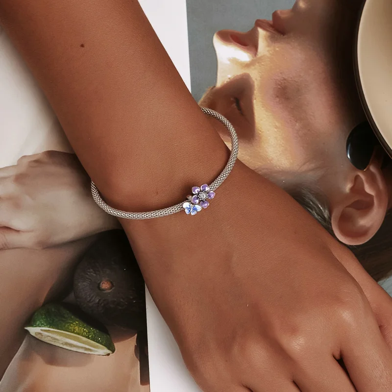 (image for) Pandora Style Butterfly Flower Charm - SCC2094 - View 5