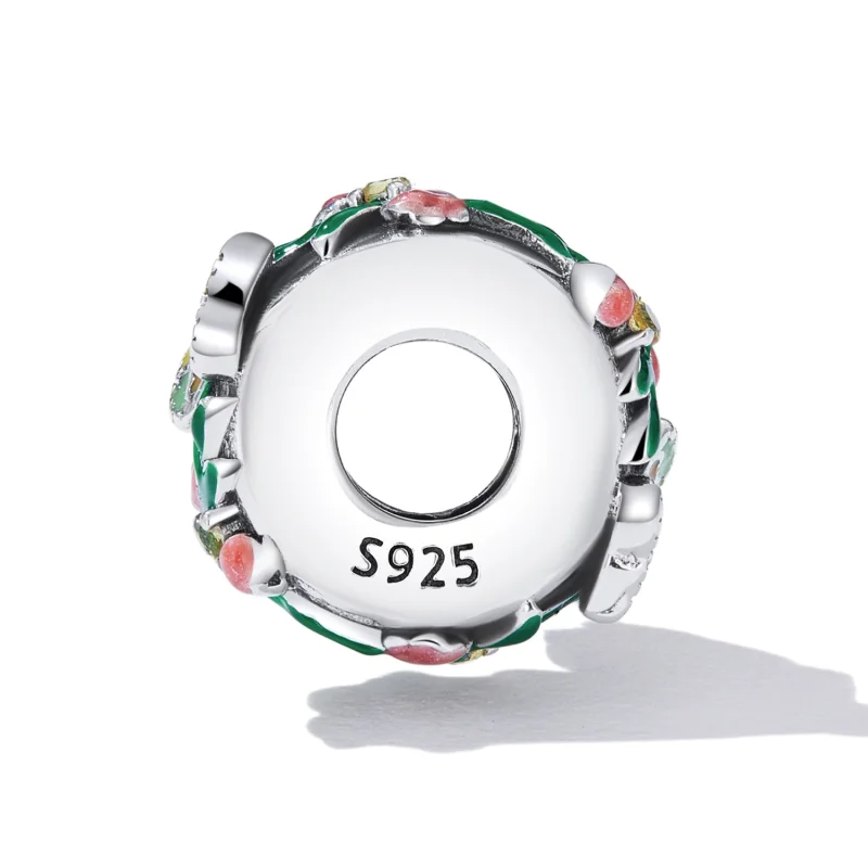 (image for) Pandora Style Butterfly Flower Spacer Charm - SCC2251 - View 3