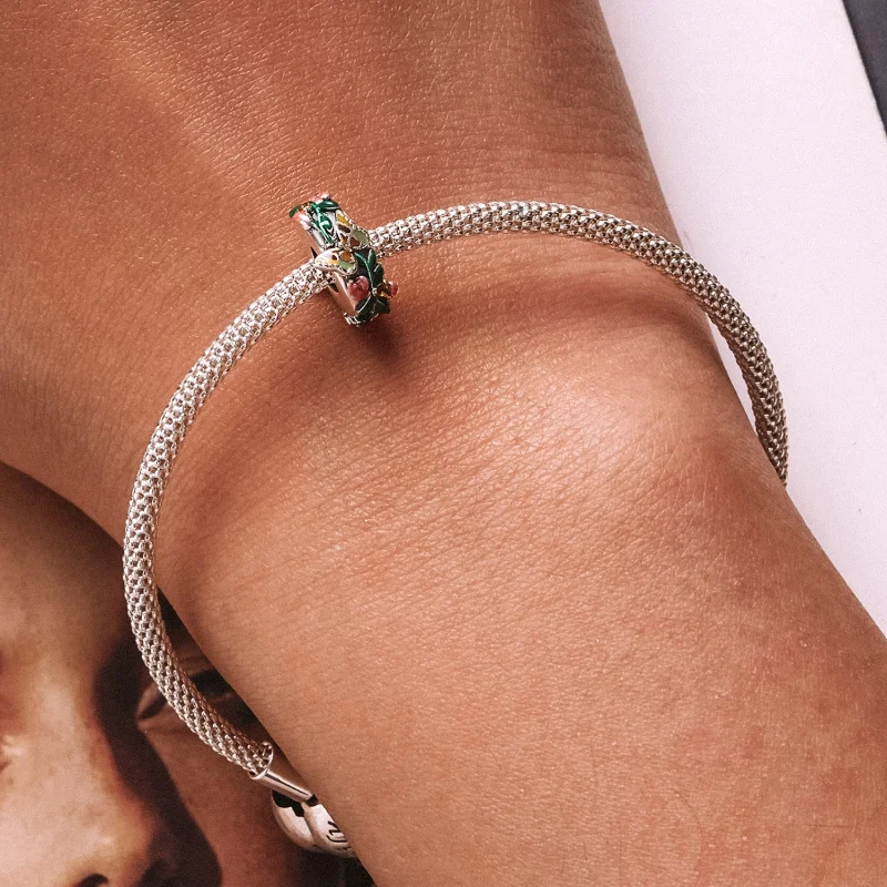 (image for) Pandora Style Butterfly Flower Spacer Charm - SCC2251 - View 6