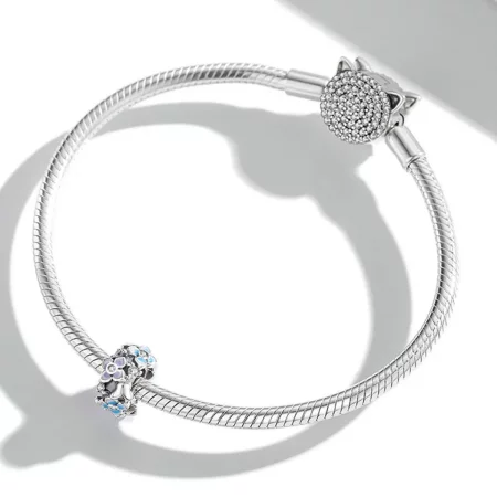 Pandora Style Butterfly Love Flower Charm - SCC2063