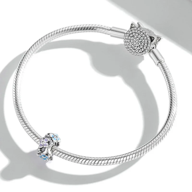 (image for) Pandora Style Butterfly Love Flower Charm - SCC2063 - View 3