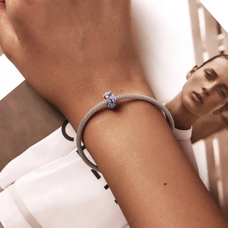 (image for) Pandora Style Butterfly Love Flower Charm - SCC2063 - View 5