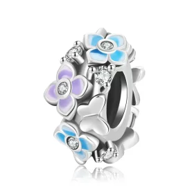 Pandora Style Butterfly Love Flower Charm - SCC2063 Pandora Style Butterfly Love Flower Charm - SCC2063