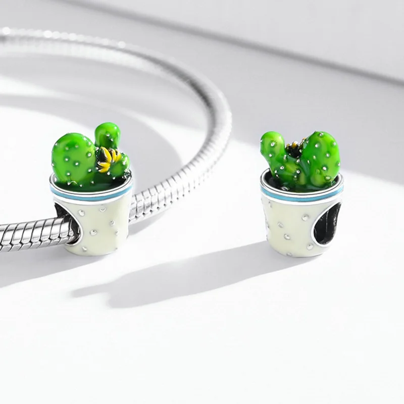 (image for) Pandora Style Cactus Pot Charm - SCC2019 - View 4