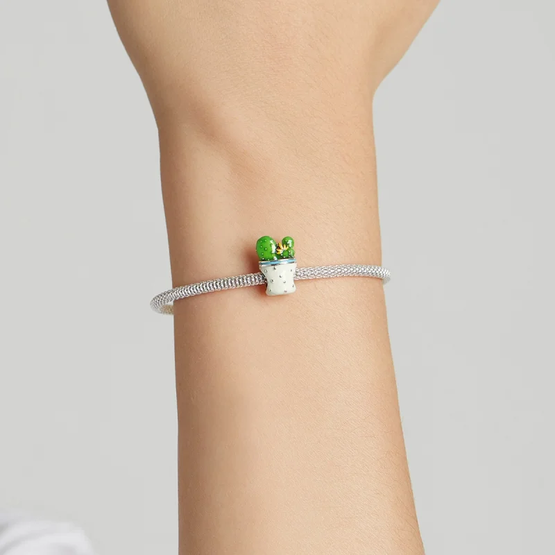 (image for) Pandora Style Cactus Pot Charm - SCC2019 - View 5