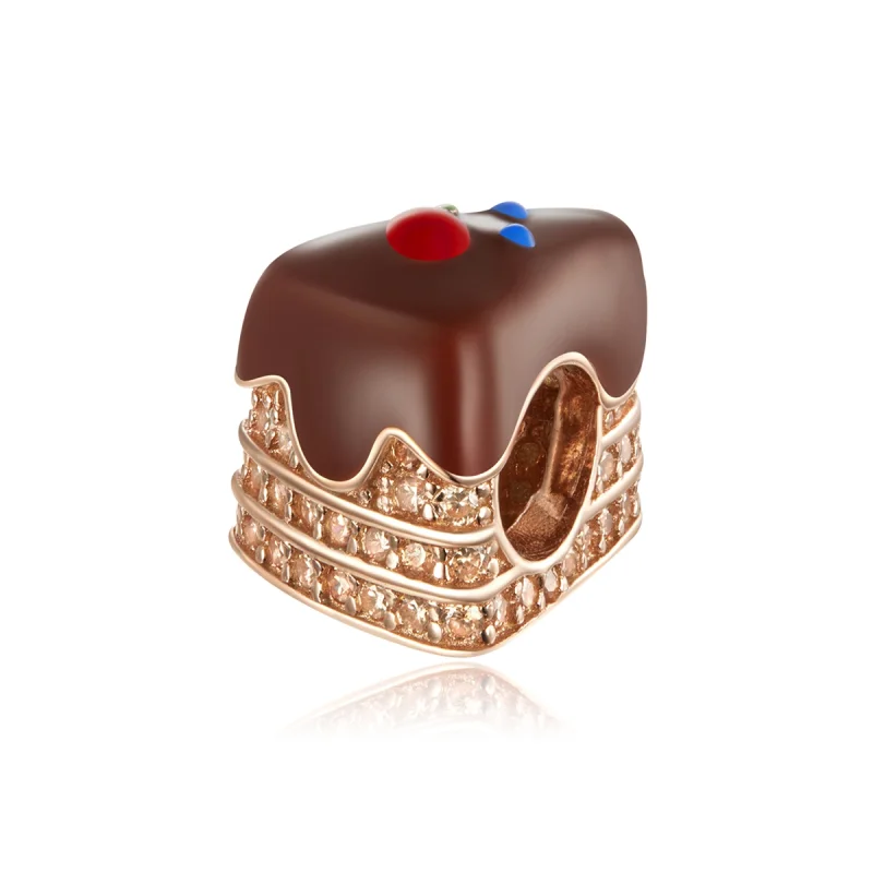 (image for) Pandora Style Chocolate Cake Charm - BSC349 - Product Image
