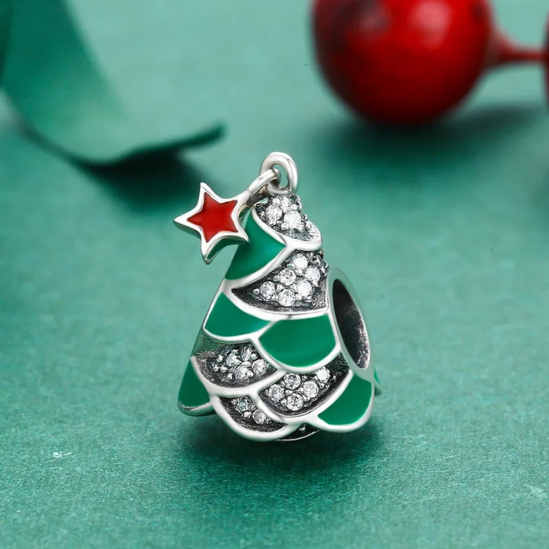 (image for) Pandora Style Christmas Tree Charm - SCC307 - View 3