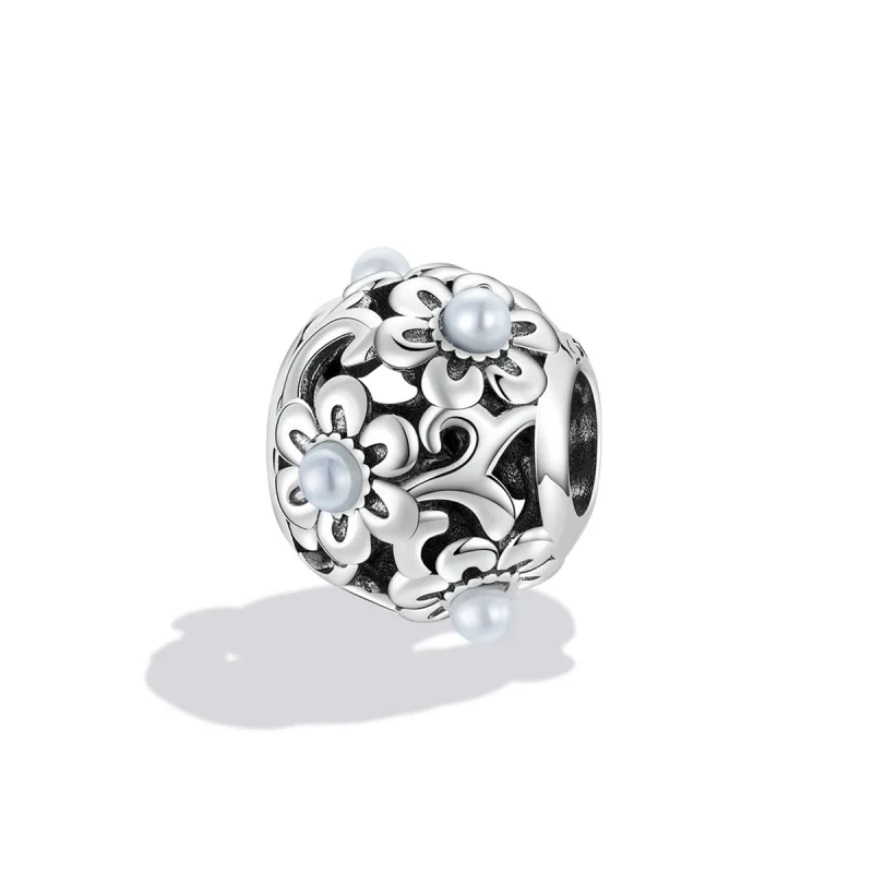 (image for) Pandora Style Classical Flowers Charm - SCC2182 - View 2
