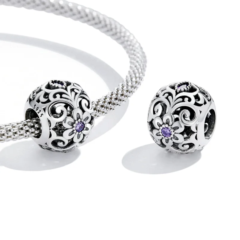 (image for) Pandora Style Classical Pattern Charm - SCC2183 - View 3