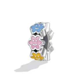 Pandora Style Colorful Cloud Smiley Face Charm - SCC2188