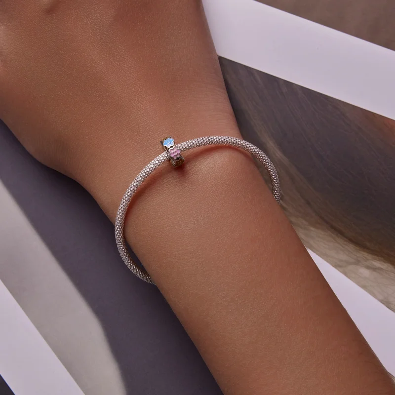 (image for) Pandora Style Colorful Cloud Smiley Face Clip - SCC2188 - View 5