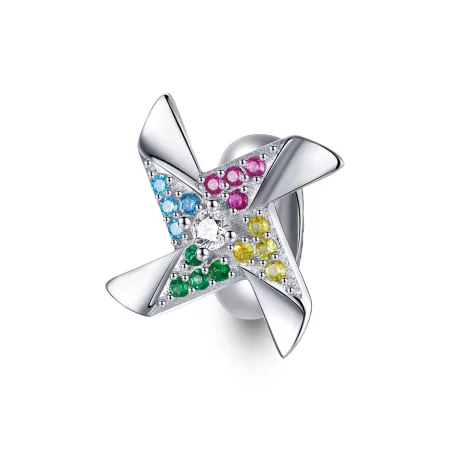 Pandora Style Colorful Windmill Charm - SCC1766