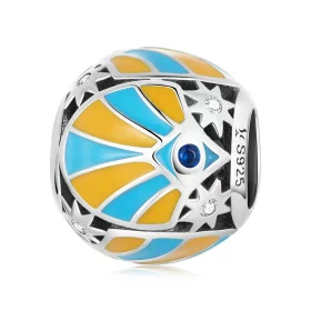 Pandora Style Contrasting Color of Mans Star Eyes Charm - SCC2201 Pandora Style Contrasting Color of Mans Star Eyes Charm - SCC2201
