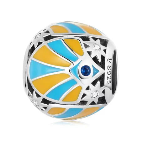 Pandora Style Contrasting Color of Mans Star Eyes Charm - SCC2201 Pandora Style Contrasting Color of Mans Star Eyes Charm - SCC2201