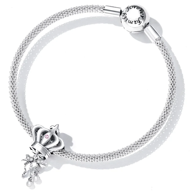 (image for) Pandora Style Crown Bow Charm - SCC2259 - View 6