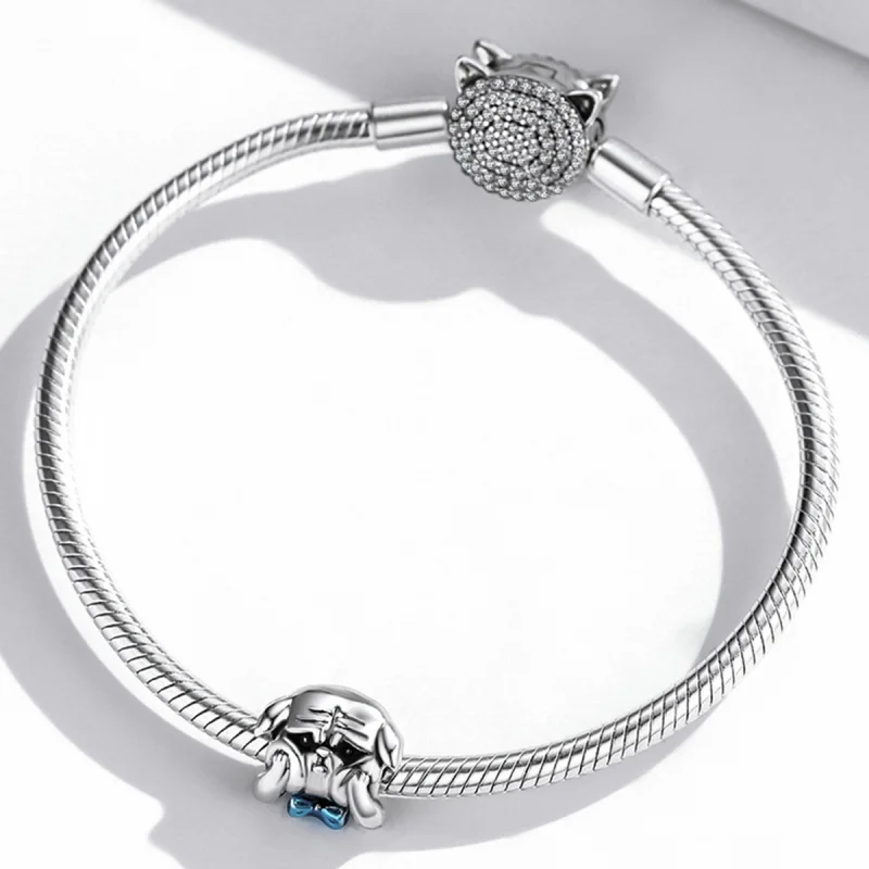 (image for) Pandora Style Cute Dog Fight Charm - SCC2009 - View 3