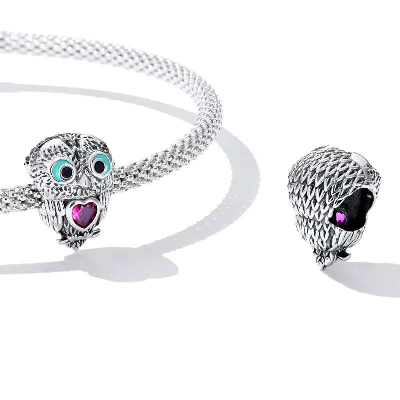 (image for) Pandora Style Cute Owl Charm - SCC2253 - View 4