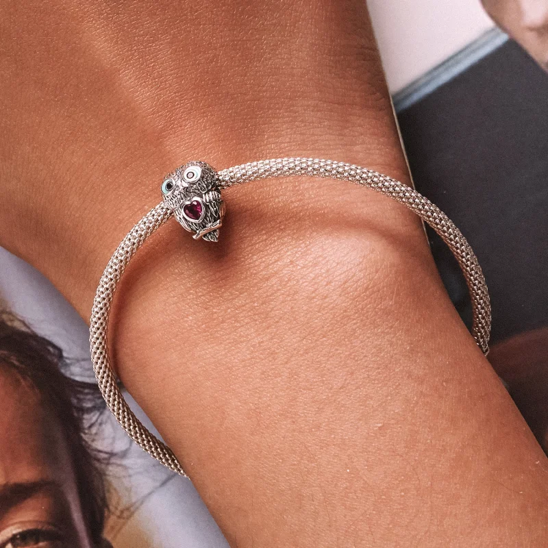 (image for) Pandora Style Cute Owl Charm - SCC2253 - View 6