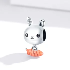 Pandora Style Cute Rabbit Carrot Charm - BSC272 Pandora Style Cute Rabbit Carrot Charm - BSC272