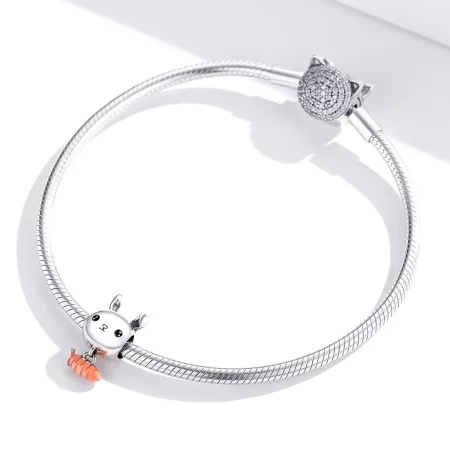 Pandora Style Cute Rabbit Carrot Charm - BSC272