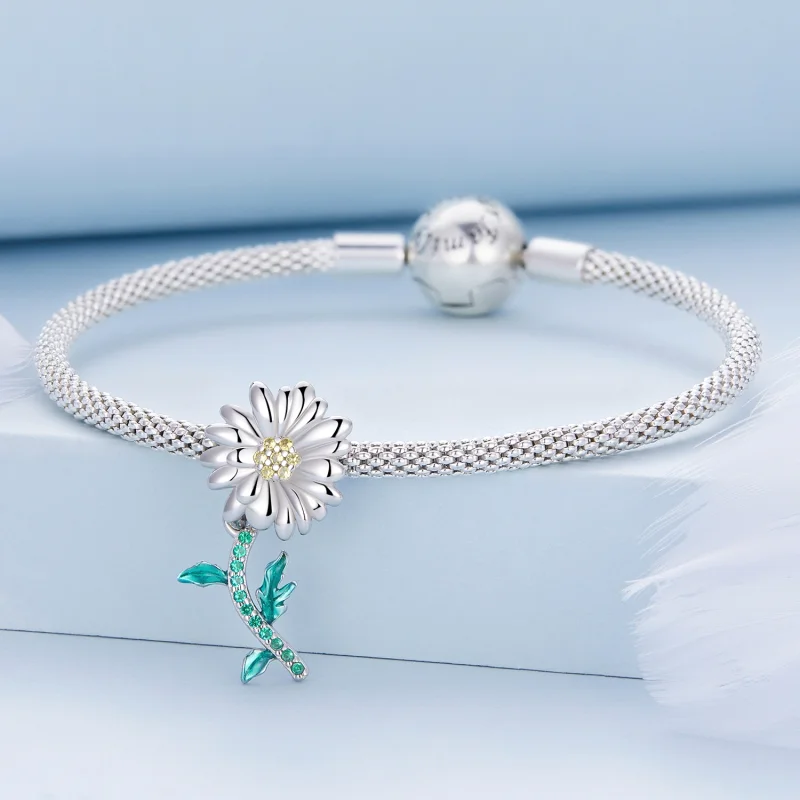 (image for) Pandora Style Daisy Charm - BSC648 - View 3