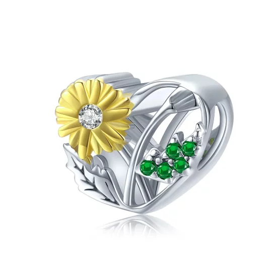 Pandora Style Daisy Story Charm - BSC284