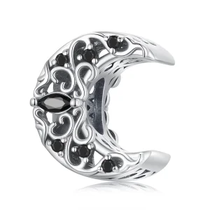(image for) Pandora Style Dark Night Moon Charm - SCC2370