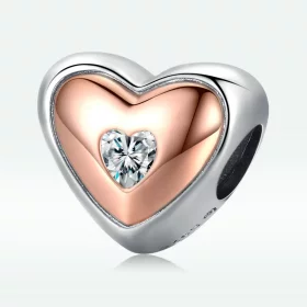 Pandora Style Double Color Love Charm - BSC566 Pandora Style Double Color Love Charm - BSC566