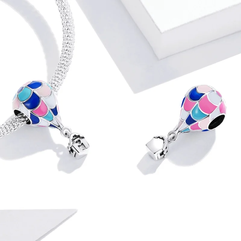 (image for) Pandora Style Dream Hot Air Balloon Charm - BSC545 - View 4