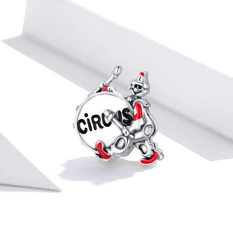 (image for) Pandora Style Drum Clown Charm - SCC1658 - View 2