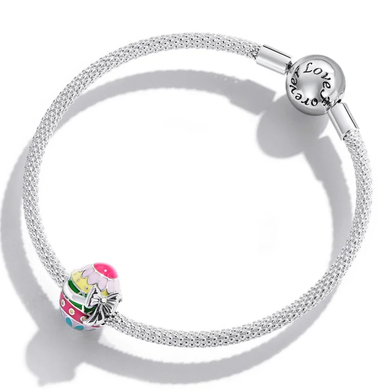 (image for) Pandora Style Easter Egg with Bow Charm - SCC2119 - View 3