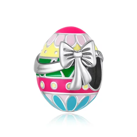 Pandora Style Easter Egg with Bow Charm - SCC2119