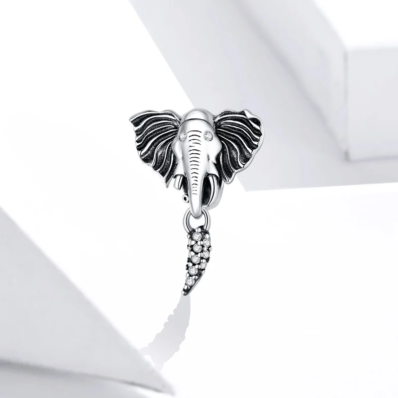 (image for) Pandora Style Elephant with Missing Teeth Charm - SCC1583 - View 2