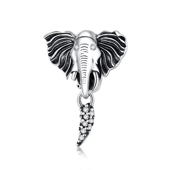 Pandora Style Elephant with Missing Teeth Charm - SCC1583