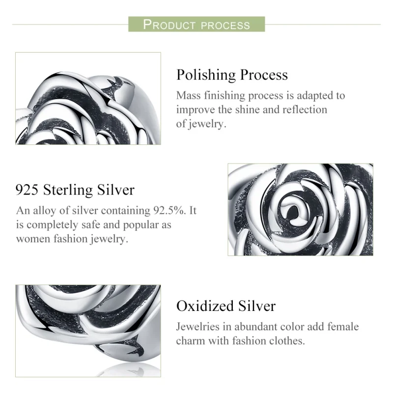 (image for) Pandora Style Eternal Rose Blossom Charm - SCC1101 - View 7