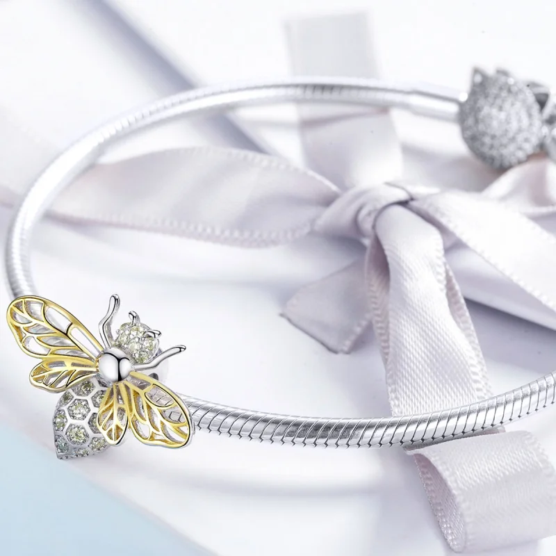 (image for) Pandora Style Exquisite Bee Charm - BSC067 - View 3