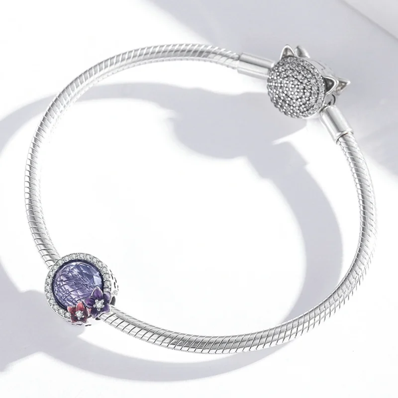 (image for) Pandora Style Feminine Power - Brilliant Flowers Charm - SCC2141 - View 3