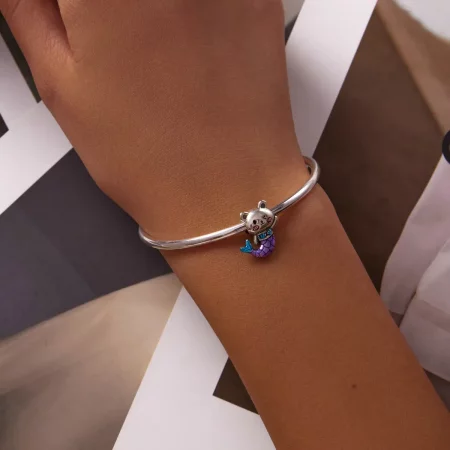 Pandora Style Fishtail Bear Charm - SCC2132