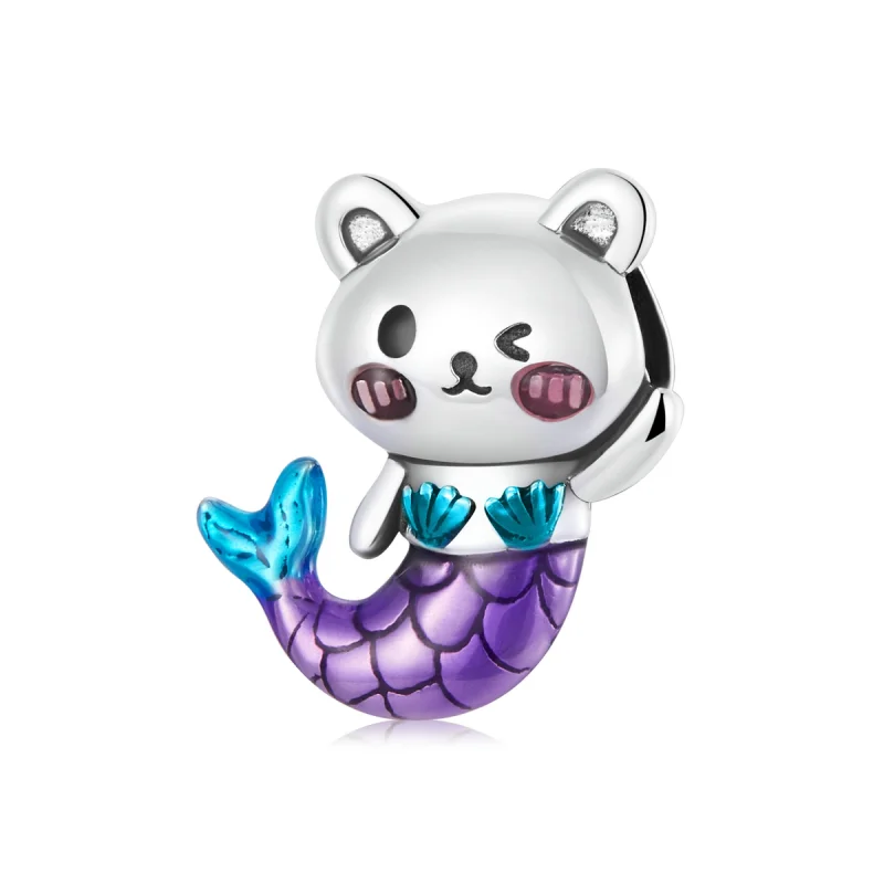 (image for) Pandora Style Fishtail Bear Charm - SCC2132 - Product Image