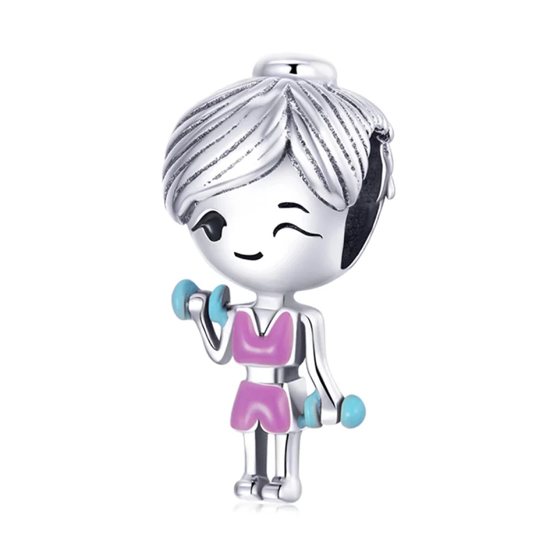 (image for) Pandora Style Fitness Girl Charm - BSC488 - Product Image