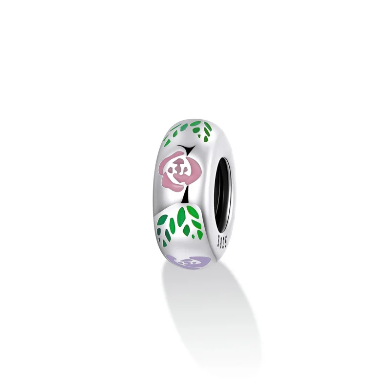 (image for) Pandora Style Flower Doodle Charm - BSC596 - View 2