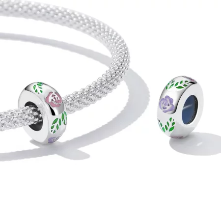 Pandora Style Flower Doodle Charm - BSC596