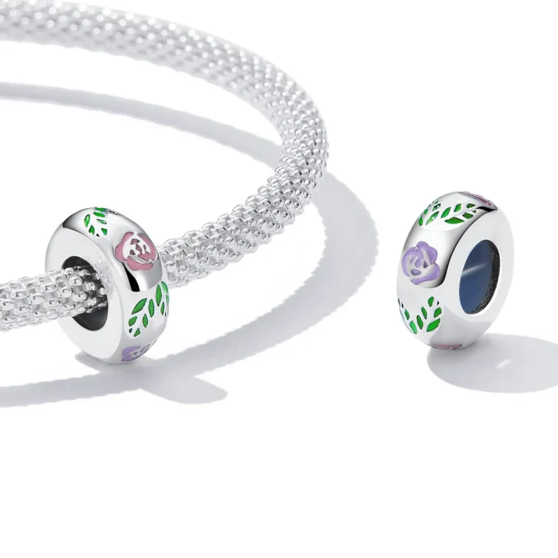 (image for) Pandora Style Flower Doodle Charm - BSC596 - View 4