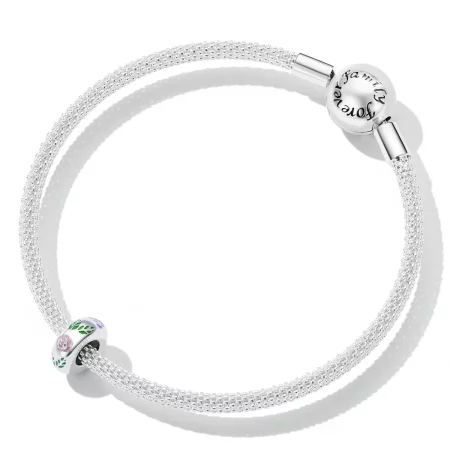 Pandora Style Flower Doodle Charm - BSC596