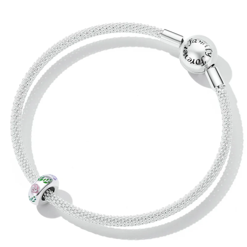 (image for) Pandora Style Flower Doodle Charm - BSC596 - View 5