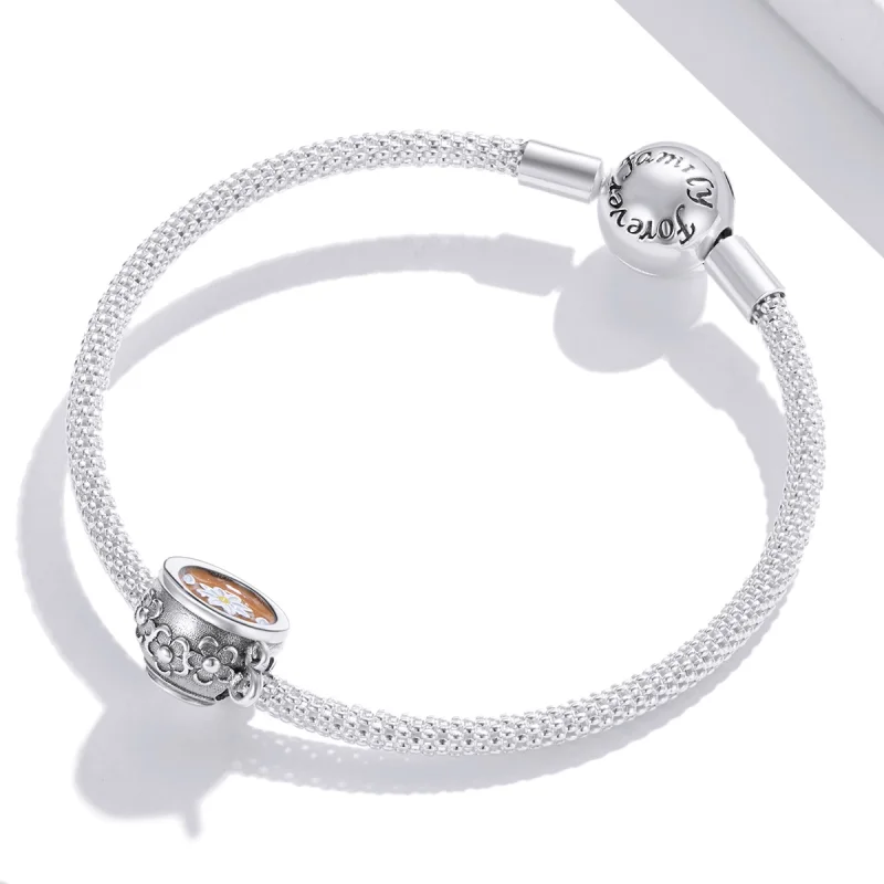 (image for) Pandora Style Flower Teacup Charm - SCC1915 - View 3