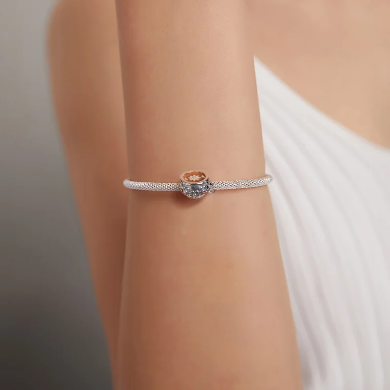 (image for) Pandora Style Flower Teacup Charm - SCC1915 - View 5