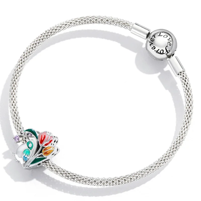 (image for) Pandora Style Flowers and Birds - Rain Charm - SCC2193 - View 4